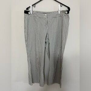 White House Black Market Monochrome Striped Trousers